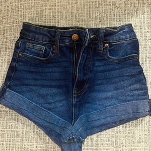 Dark Blue Denim Shorts